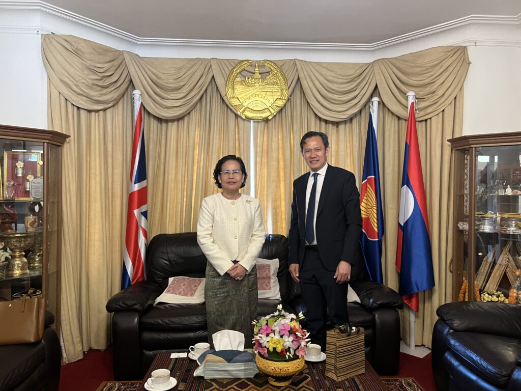 Her Excellency Ambassador Tuot Panha paid a courtesy visit to His Excellency Mr. Douangmany Gnotsyoudom, Ambassador of the Lao People’s Democratic Republic to the United Kingdom, at Lao Embassy