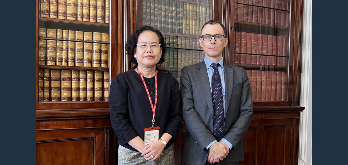 Her Excellency Ambassador Tuot Panhapaid a courtesy visit to Mr. Matthew Findlay, Head of Southeast Asia Department, at the Foreign, Commonwealth and Development Office (FCDO)