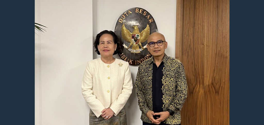 Her Excellency Ambassador Tuot Panha paid a courtesy visit to His Excellency Dr. Desra Percaya, Ambassador of the Republic of Indonesia to the United Kingdom, at Embassy of the Republic of Indonesia