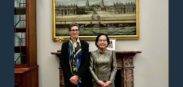 Her Excellency Ambassador Tuot Panha paid a courtesy visit to Ms. Joelle Jenny, Director of South East Asia and Pacific, at the Foreign, Commonwealth and Development Office (FCDO)