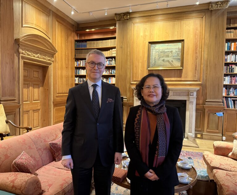 Ambassador Tuot Panha paid a courtesy call on His Excellency Stefan Gullgren, Ambassador of Sweden to the United Kingdom, at the Swedish residence